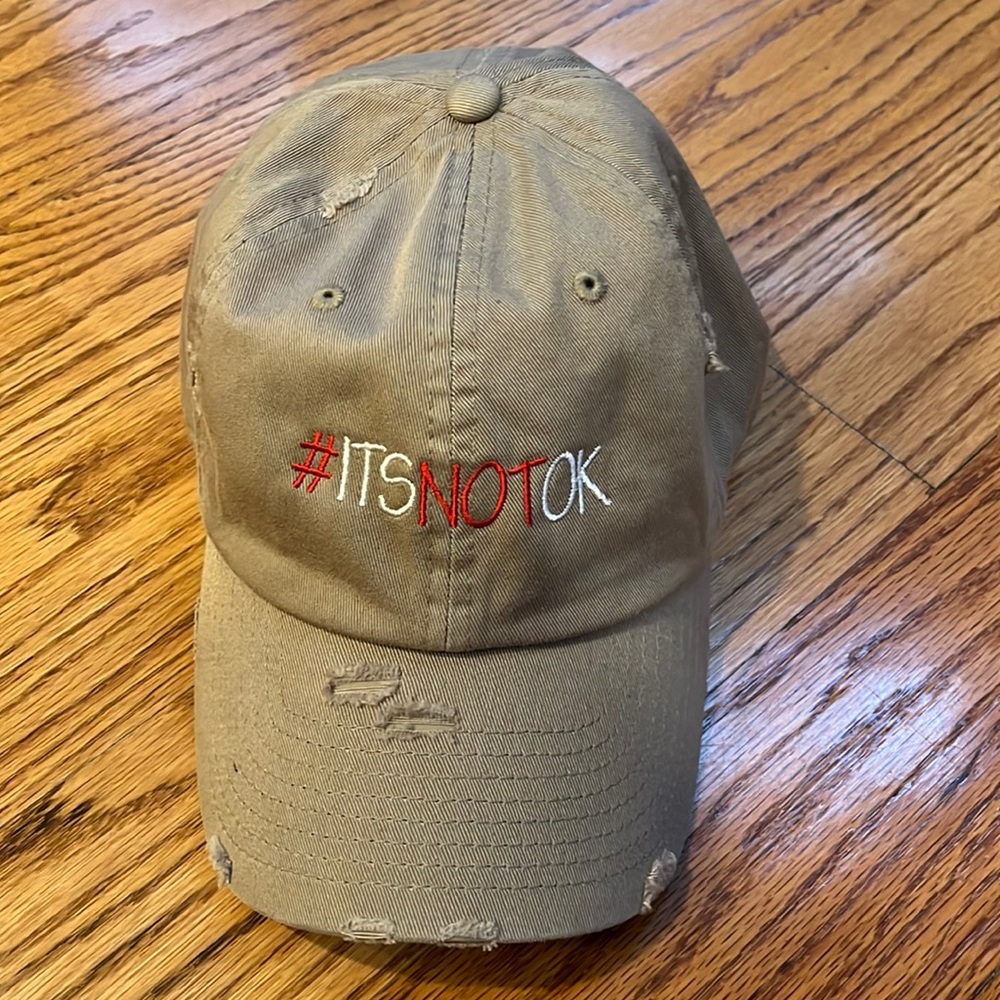 Baseball hat distressed never worn embroidered